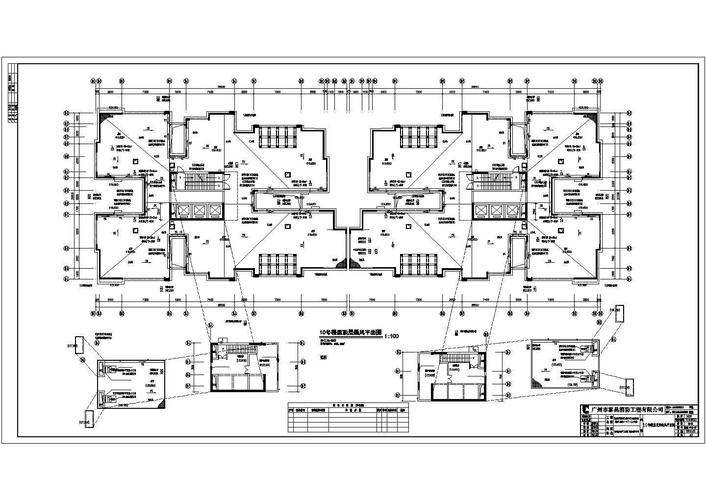 商业广场建筑防排烟系统施工设计cad图,含设计说明